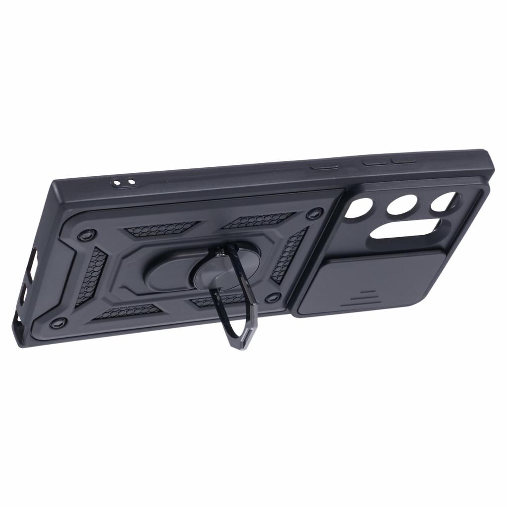 Для Samsung Galaxy S24 Ultra Чехол-подставка с защитой линз и выдвижным объективом