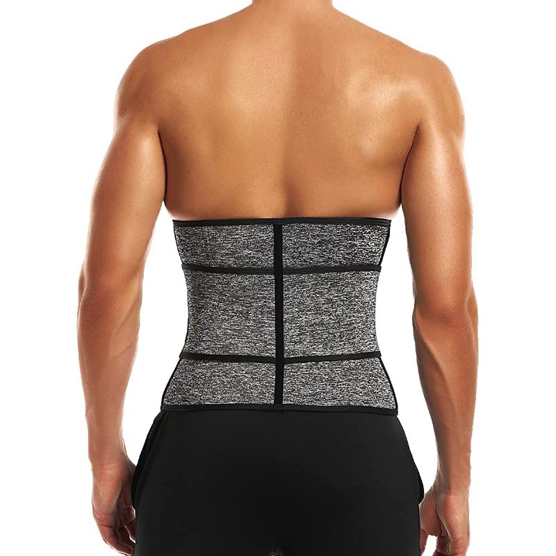 Men Waist Trainer Cincher Corset Back Support Sweat Sauna Trimmer Belt Tummy Control Body Shaper Workout Compression Belly Band Slimming Shapewear