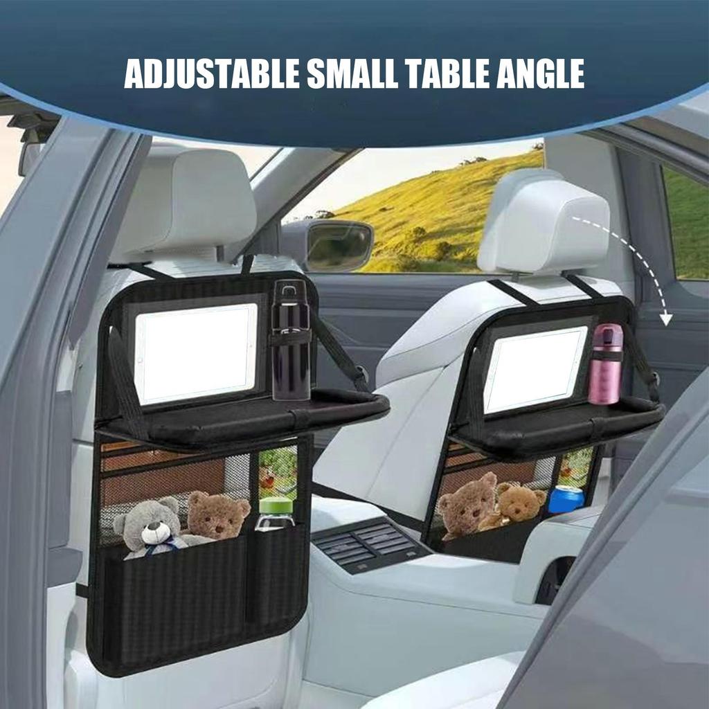 Органайзер на спинку сиденья автомобиля с держателем для планшета, водонепроницаемая защита от пинков, сумка для хранения детских закусок и игрушек для внедорожника, седана, грузовика, дома на колесах, для путешествий
