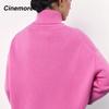 Cinemore Spring Autumn Women's Sweater Solid Oversize Casual Pullovers Warm Basic Long Sleeve Top O Neck Knitted Jumper Sweater