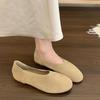 Fashion Comemore Retro Round Head Flats Spring Autumn Loafers Fashion Causal Soft Sole Women's Moccasins Solid Color Slip On Flat Shoes