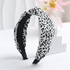 Модная повязка на голову с леопардовым принтом для женщин и девочек с узлом в центре для дам, повседневные аксессуары для волос