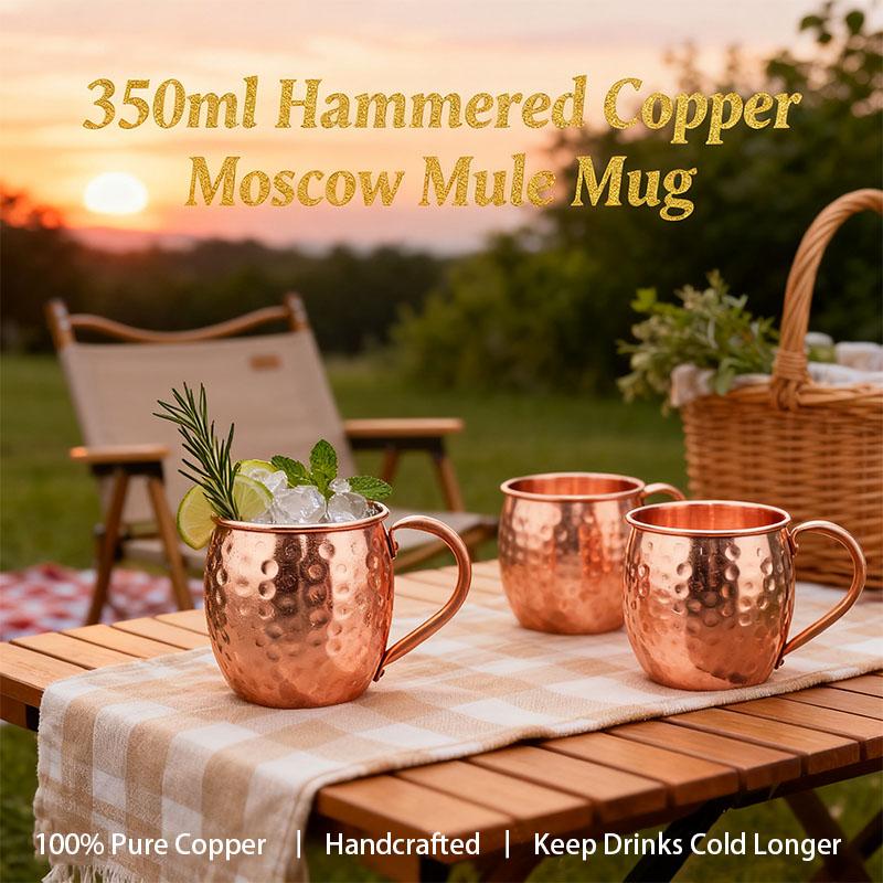 100% медная кружка «Московский мул», прочные медные пивные кружки, 350 мл, кофейная кружка, молочная кружка, чистая медная кружка, посуда для напитков