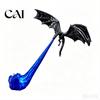 LED Flame Night Lamp Dragon Bookshelf Nook Light with Effect, Fantasy Shelf Decor, Ambient Reading Corner Lighting Flying Display Ornament