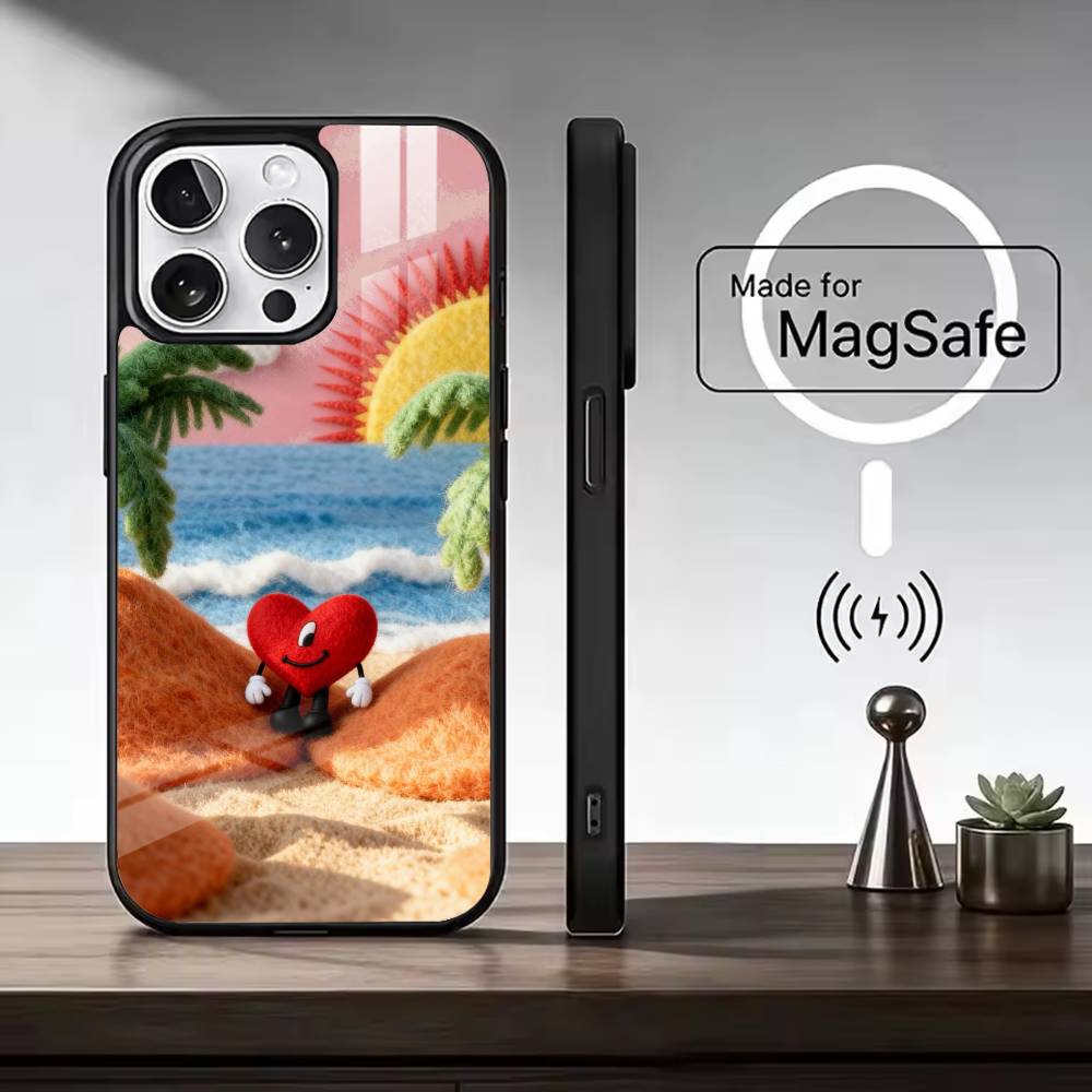 Hot Singer B-Bad Bunny Phone Case For iPhone17,16,15,14,13,12,11 Plus,Pro Max, New Magnetic Wireless Charging