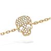 [K6612] - Gold Plated Bracelet 'Skull' White Gold - 11x8 Mm