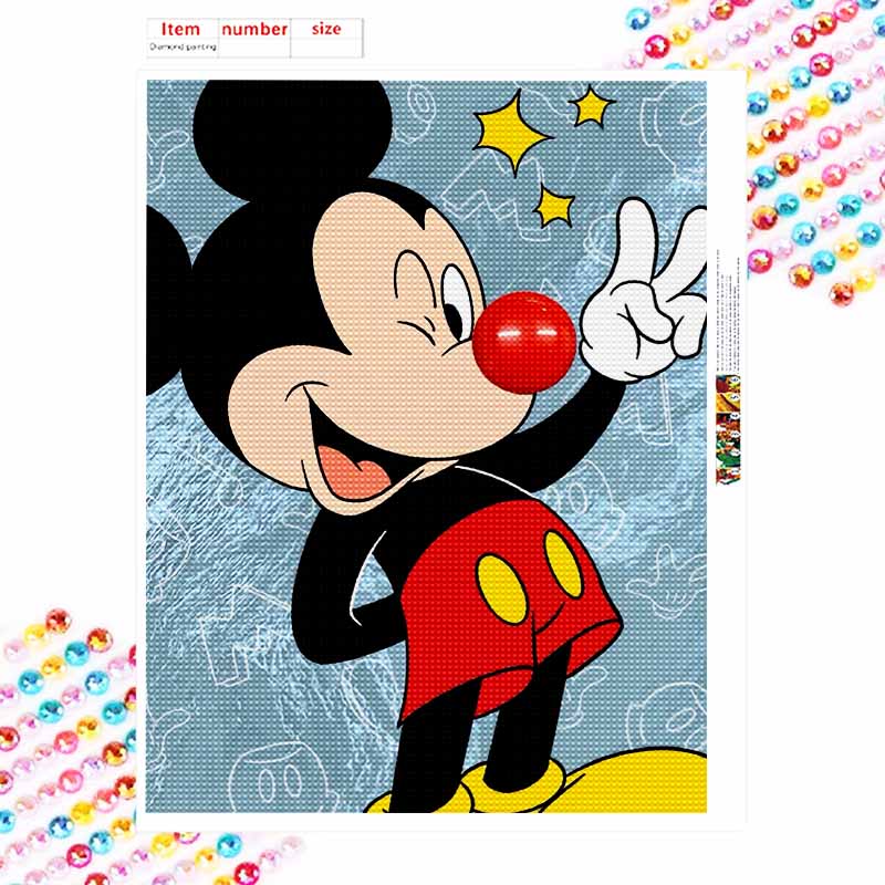 Disney Diamond Art Painting Mickey Fun Home Wall Decor Crafts Adult/Beginner Gift Ideas Creative Home Decor