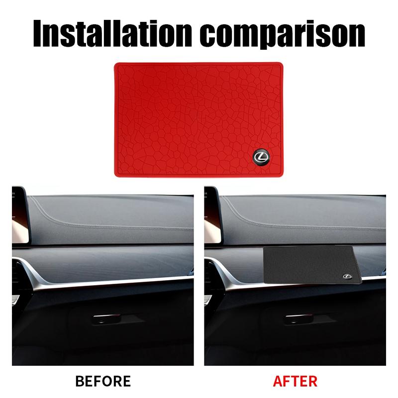 AABFZ1 PVC Car Dashboard Anti Slip Mat Silicone Pad Accessories For Lexus F SPORT LBX NX RX 350h 450h ES UX 300e GS GX IS LS LX CT LC