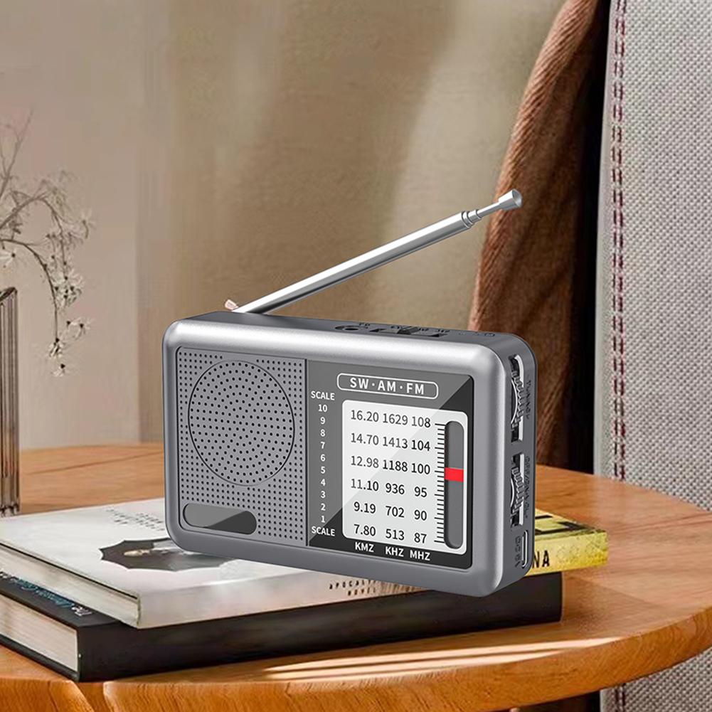 FM AM SW Радио с перезаряжаемой батареей и карманным радио с наушниками для помещений и улицы, подарки для пожилых людей