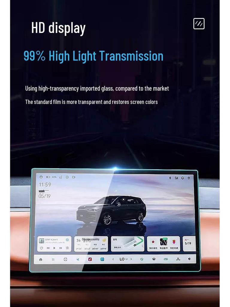 Защитная пленка для Leapmotor C10: Совместимо с 26 моделями - Центральное управление, Навигация, Дисплей и Панель приборов