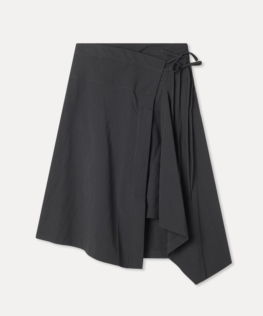 MIXXO Нейлоновая юбка-миди с запахом_Miwwhg402B