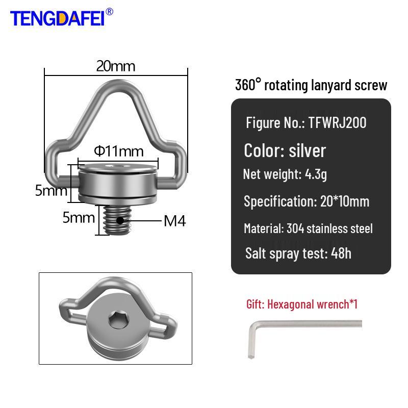 Быстросъемный винт из нержавеющей стали со шнурком для пульта управления экраном дрона M4 DJI