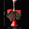 Artificial Pine Christmas Bell Pendant Metal Home Christmas Decoration  New Year Supplies