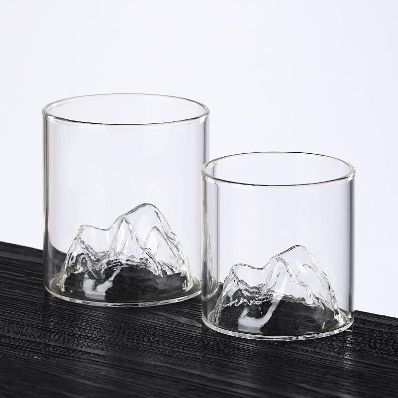 180мл/320мл Кружка Mountain View Бутылка для воды Бытовой стакан для виски Бокалы для иностранного вина Тибетские стаканы для горного духа Посуда для напитков