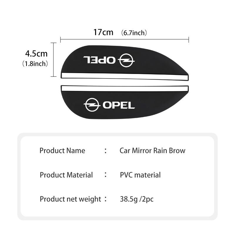 AAIW1 2Pcs Car Rearview Mirror Rain Eyebrow PVC Rearview Mirror Rain Snow Blocker For Opel Astra G H J K F Corsa D Zafira B Insignia