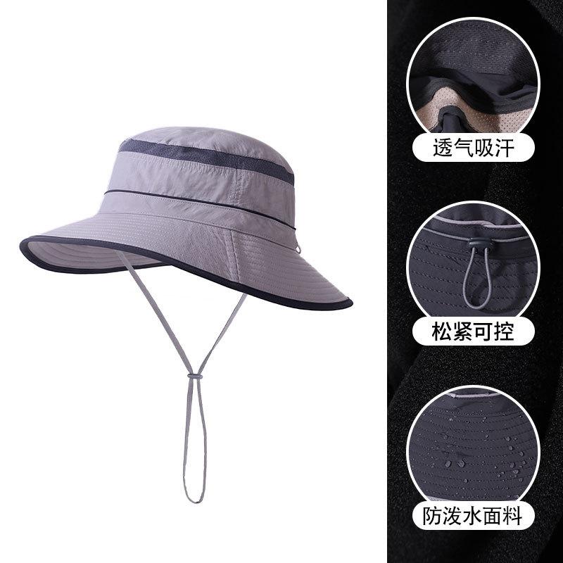 Summer Anti-ultraviolet Sun Hat Parent-child Outdoor Big Eaves Bucket Hat Breathable Anti-splashing Water Sunscreen Hat for Boys and Girls