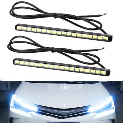 2 шт. 18 светодиодов дневные ходовые огни для автомобиля DRL светодиодные дневные ходовые огни для автомобиля супер яркие водонепроницаемые универсальные