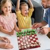 1 Set Magnetic Forest Mushrooms Chess Game with Roll-up Log Chessboard