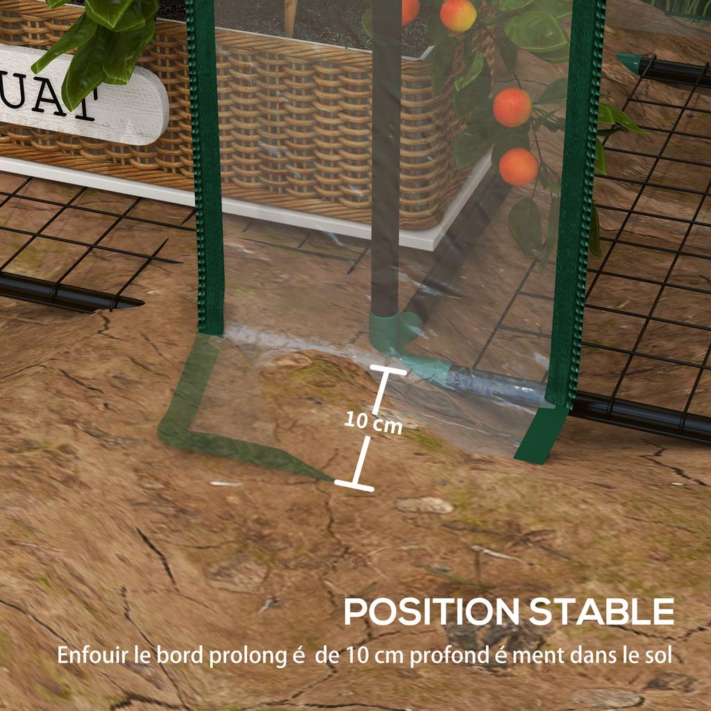 46 x 143cm Three-Shelf Mini Greenhouse - Clear