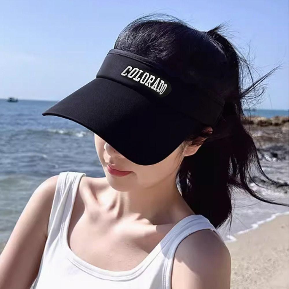Summer Embroidered Sun Hat Breathable Sun Protection Baseball Cap Casual Adjustable Sports Visor Sports