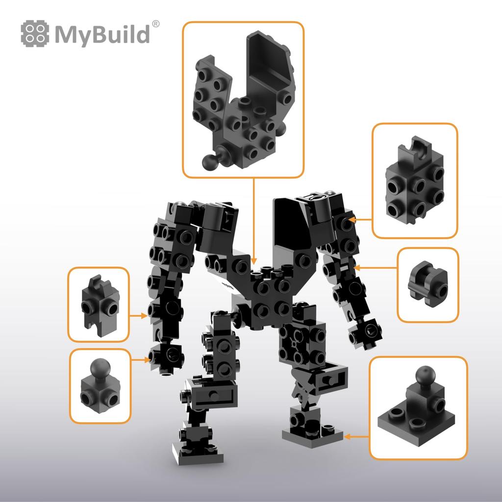 Базовый набор для сборки робота MyBuild 1002 Mecha Frame Block. Свободно настраиваемый. Совместим с другими брендами. Рекомендуется для детей от 10 лет и старше.