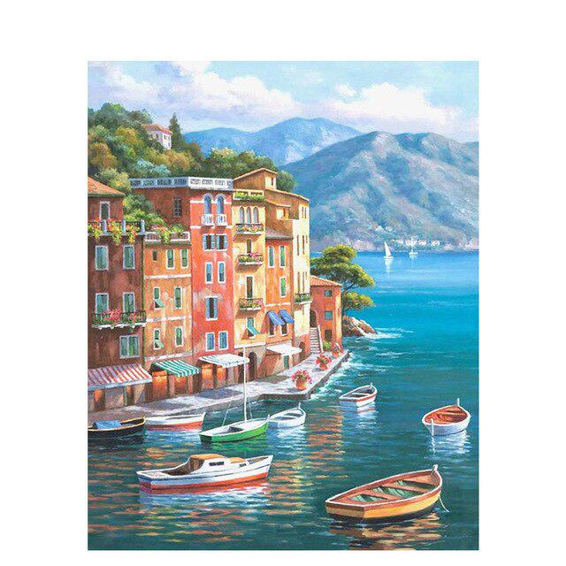 Алмазная мозайка ночной город