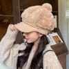 Женская плюшевая зимняя шапка-утконос в корейском стиле 2023 года — универсальная осенняя мода