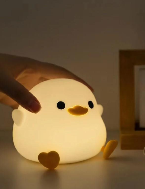 Duck-shaped lamp Cute silicone duck USB night lamp