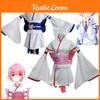 Изысканный наряд кимоно Рам Рем для косплея по Rezero Kara Hajimeru Isekai Seikatsu