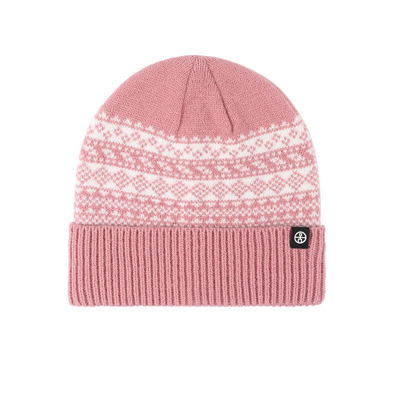 Женская зимняя шапка с жаккардовым узором Fair Isle с толстой повязкой на голову и наушниками