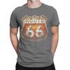 Rusted Route 66 Shield Battle Scarred Highway Legend Funny Graphic 100 Cotton Tshirt Route 66 Tops Tees For Unisex
