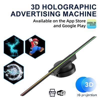 Ультра-четкий 3D-голографический вентилятор-проектор: Стереоскопический светодиодный дисплей для просмотра без очков