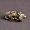 Brass Animal Mice Love Rice Figurines Car Key Chain Pendants Jewelry Diy Keyring Hanging Accessories Cute Rat Keychain Gifts