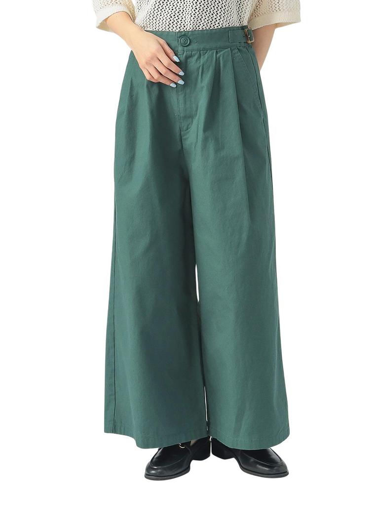 Beams Heart Pants with Side Size S Women's Wide-leg Belts, Green,