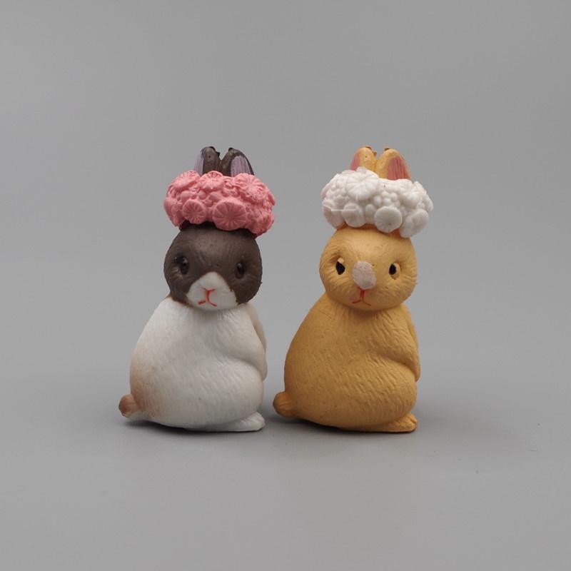 12 шт. милые мини-кролики, украшения, миниатюрные фигурки животных, зайцы, украшения для сада, аксессуары для микроландшафта