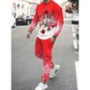 Christmas 2PCS Set Spring Autumn Men Women Fashion 3D Printing Man Fashion Casual Sportswear Sweatshirt Jogging Pants 2Pcs Sets