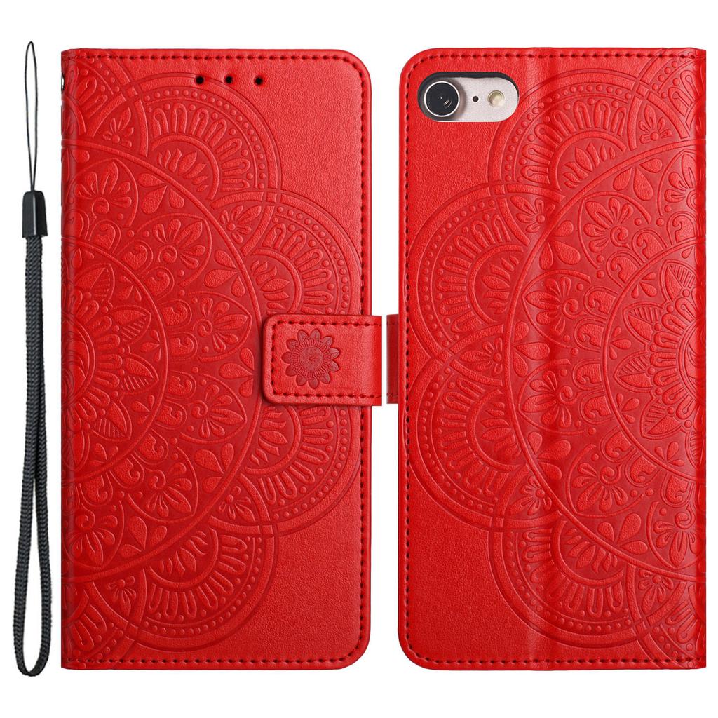 For iPhone 6/6s/7/8/SE (2020)/SE (2022) Case Flower PU Leather Magnetic Wallet Flip Phone Cover