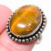 Tiger Eye Gemstone 925 Sterling Silver Jewelry Ring Size 8.5 U8p13