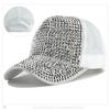 Adjustable Shiny Mesh Cap Cotton Baseball Hats Fashion Rhinestones Baseball Caps  For Women Girls