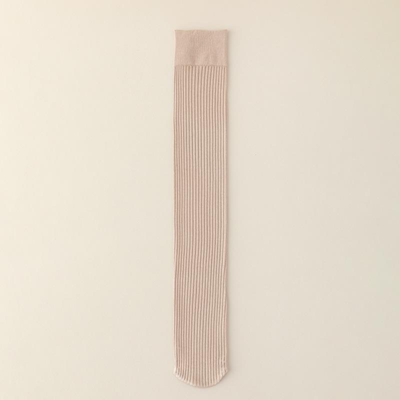 Женские хлопковые утягивающие носки до икр, однотонные, средней длины, нескользящие, с клеевыми точками