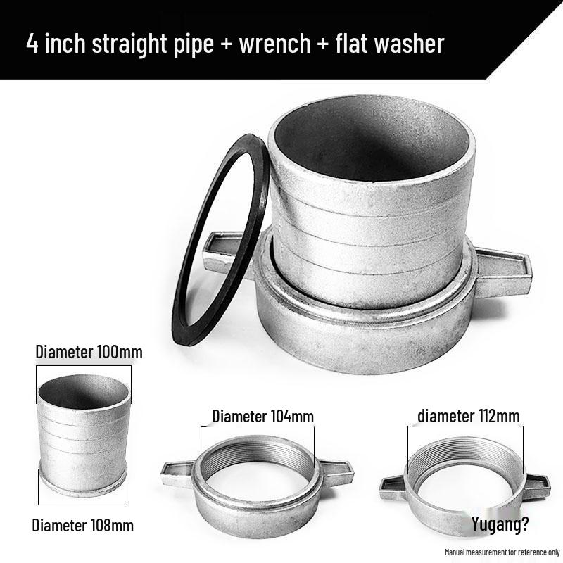 Бензиновый двигатель Водяной насос Полный набор аксессуаров: Самовсасывающий насос с алюминиевым соединителем 2/3/4 дюйма, прямым патрубком и плоской шайбой.