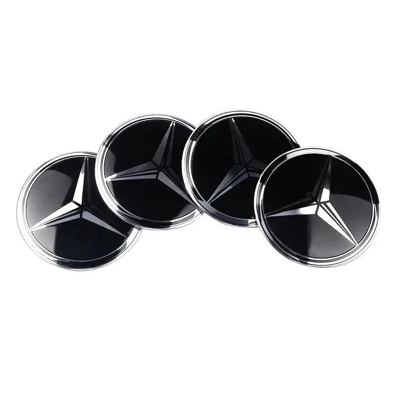 For Benz C94pcs Car Styling Wheel Center Hub Caps Rim Cover Badge Emblem Sticker For Benz AMG VIANO GLB GLC W108 W124 W126 W169 W176 GLE