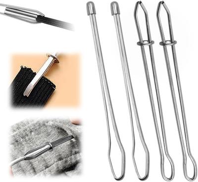 2 шт. DIY зажим для веревки, инструмент для продевания шнурка, металлический нитевдеватель, эластичный швейный пинцет для замены шнурка
