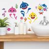 RoomMates - RMK4303SCS Акуленок Бэби Шарк Наклейка на стену, отклеивающаяся | Декор для детской комнаты Синий Розовый Желтый S