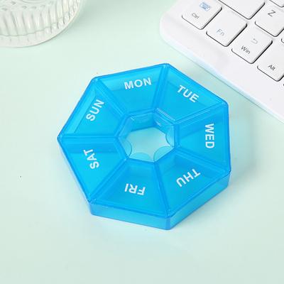 Еженедельный органайзер для таблеток с 7 отделениями, портативный дорожный футляр для таблеток, дозатор для приема лекарств один раз в день, ящик для хранения капсул