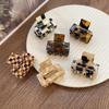 High-End Checkered Hair Claw Clip for Women - Small Size, Perfect for High Ponytails and Summer Styles