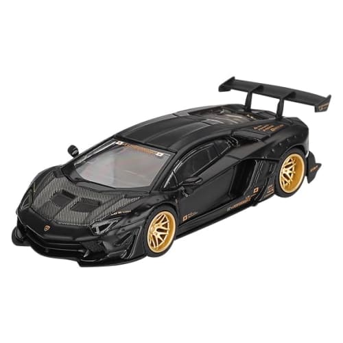 Sunrich MINI GT 1/64 Scale LBWORKS Lamborghini Aventador Limited Edition Matte Black (Right-Hand Drive) Finished Product MGT01087-R