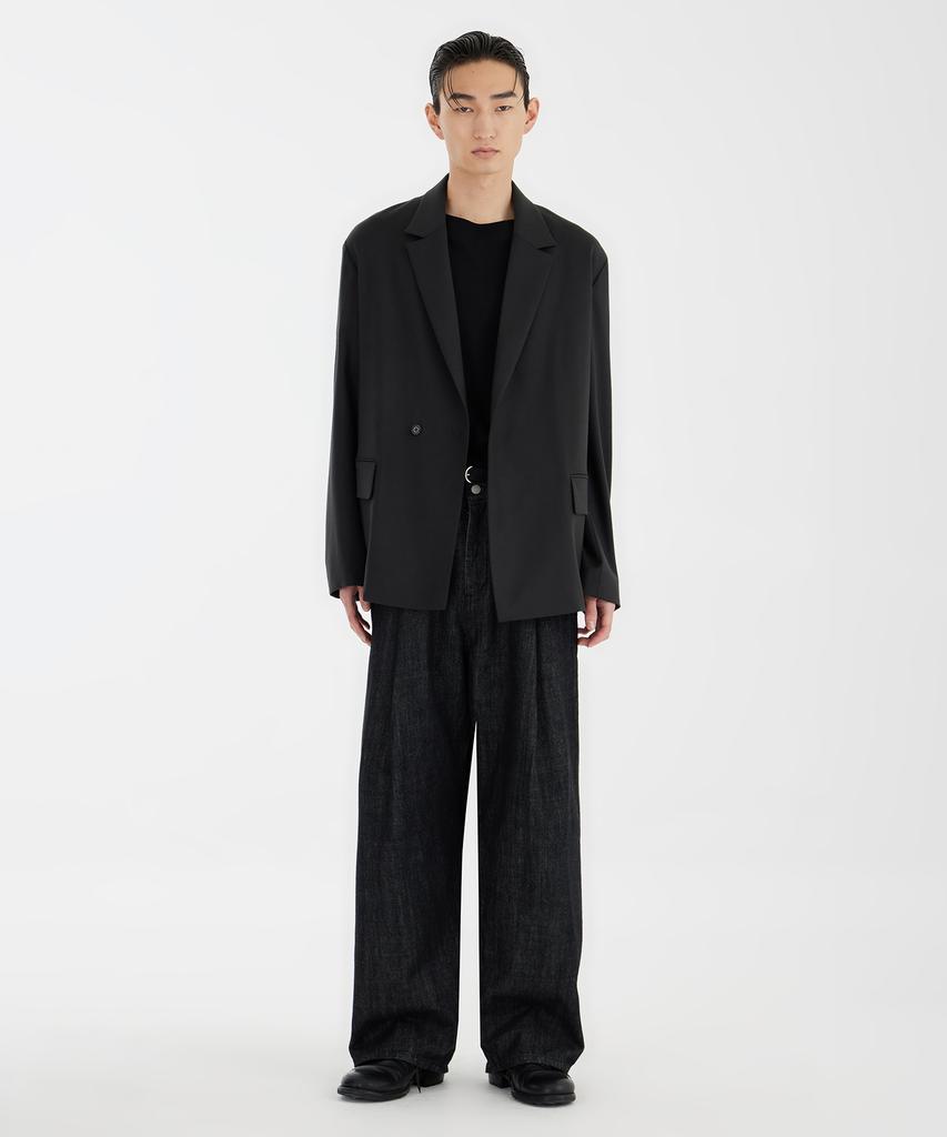 Youth Double-Breasted Jacket - Charcoal Gray