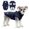 Anzentakai Winter Dog Clothes for Winter Lightweight Cotton Coat with Open Stylish Traction Reflective Night Warm Pet Cat Dog Easy To Put On and Take