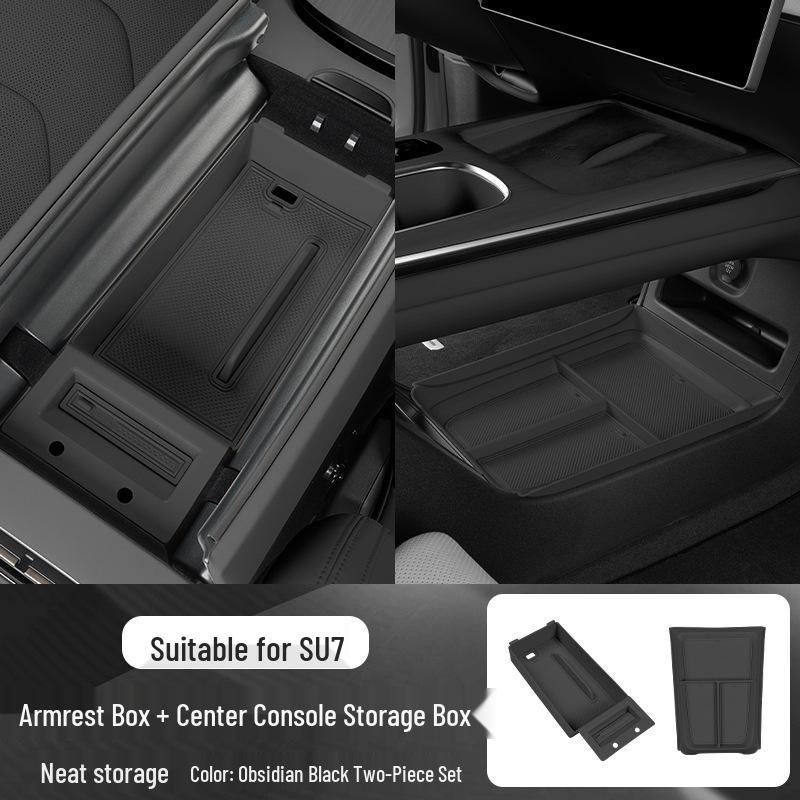 Compatible Armrest Box Storage for Xiaomi SU7/YU7 - Car Center Console Storage Organizer.